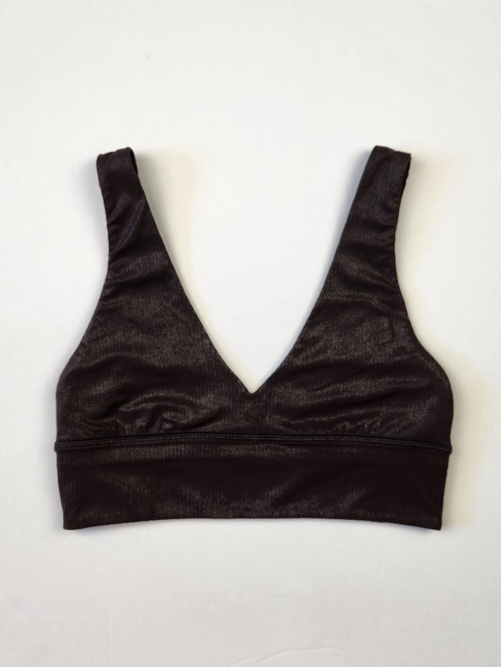 Lululemon Align Ribbed V-Neck Bra *Light Support A/B Cup Shine Espresso sz 6